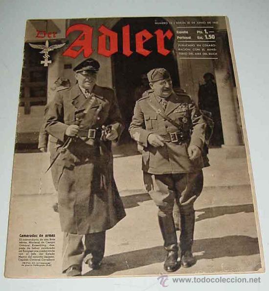 Militaria: ANTIGUA REVISTA DER ADLER - Revista alemana de la Luftwaffe n&ordm; 13 - BERLIN DE JUNIO de 1942  - propa