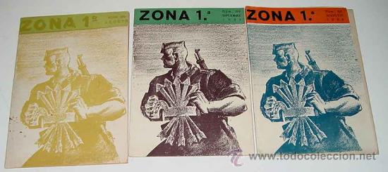 Military Antiques: LOTE DE 3 REVISTAS  ZONA 1&ordf;. BOLETIN DE ORIENTACION Y CONSIGNAS DE LA JEFATURA - NUM. 68 AGOSTO 1949