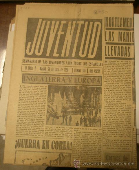 Military Antiques: Semanario Juventud, 29-6-1950