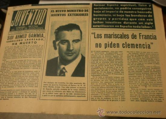 Military Antiques: Semanario Juventud, 27-7-1945