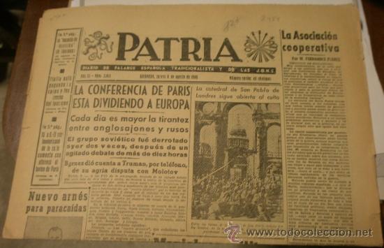Militaria: Diario Patria, 8-8-1946