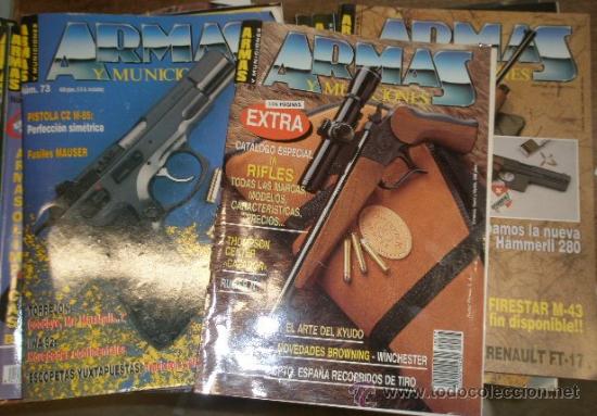 Militaria: Lote de 9 revistas Armas y municiones, n&ordm;s: 35, 36, 39, 43, 46, 53, 64, 73, 78