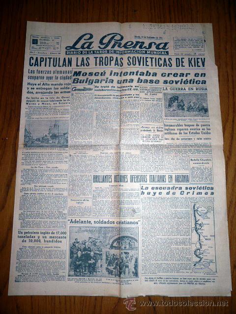 Militaria: DIARIO LA PRENSA SEPTIEMBRE 1941
