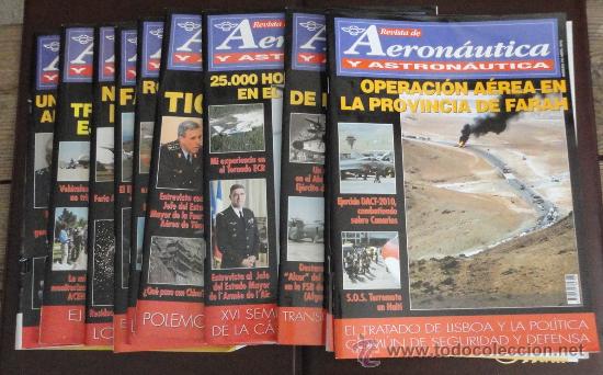 Militaria: Lote de 11 revistas Aeron&aacute;utica y astron&aacute;utica, n&ordm;s 751, 754, 756, 757, 758, 759, 761, 763, 765...