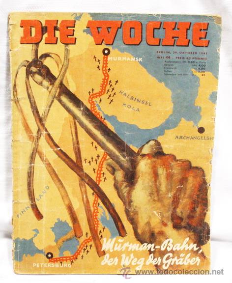 Militaria: Revista Die Woche, del 29 de octubre de 1943, original alem&aacute;n 2 GM