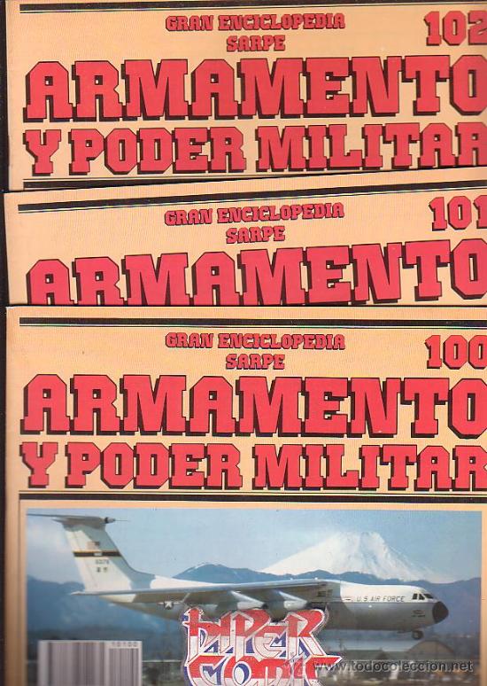 Military Antiques: Armamento y Poder Militar , lote de 3 fasciculos -n&uacute;meros - 100 , 101 , 102