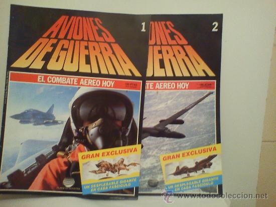 Militaria: FASCICULOS N&ordm;1 Y N&ordm;2 AVIONES DE GUERRA(mas 4&euro; gastos envi)PLANETA AGOSTINI LES FALTAN EL DESPLEGABLE