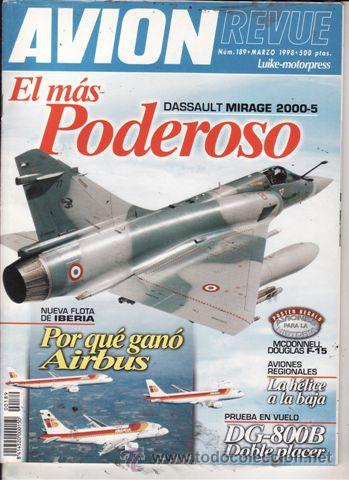 Militaria: REVISTA AVION REVUE INTERNACIONAL N&ordm; 189 A&Ntilde;O 1998.