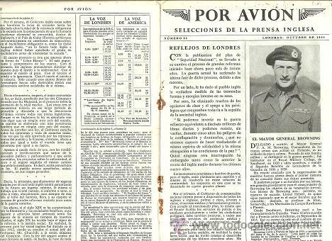 Military Antiques: L29-32 Revista POR AVION - Selecciones de la Prensa Inglesa n&ordm; 25 - Octubre de 1944 (8 paginas en  p