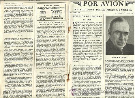 Military Antiques: L29-32 Revista POR AVION - Selecciones de la Prensa Inglesa n&ordm; 63 - Junio   de 1946 (8 paginas en  p
