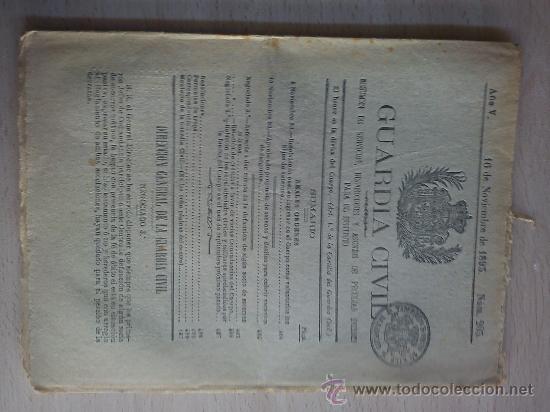 Militaria: boletin guardia civil a&ntilde;o 1893