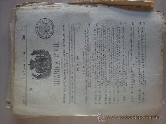 Militaria: boletin guardia civil a&ntilde;o 1893