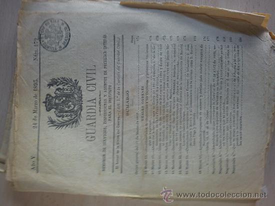 Militaria: boletin guardia civil a&ntilde;o 1893