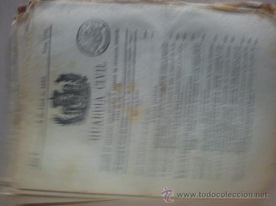 Militaria: boletin guardia civil a&ntilde;o 1893