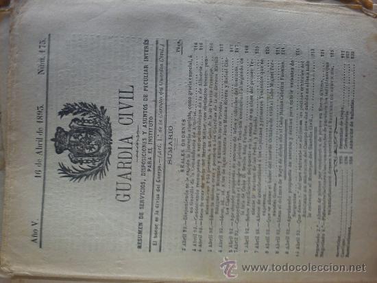 Militaria: boletin guardia civil a&ntilde;o 1893
