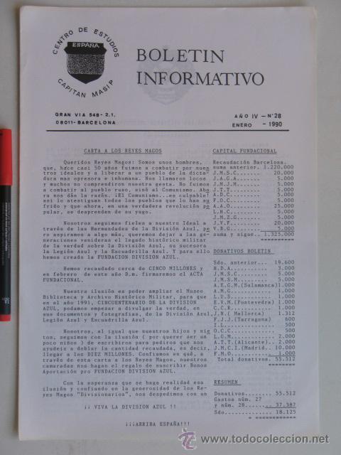 Militaria: Divisi&oacute;n Azul, Bolet&iacute;n Cap. Masip n&ordm; 29  enero 1990.