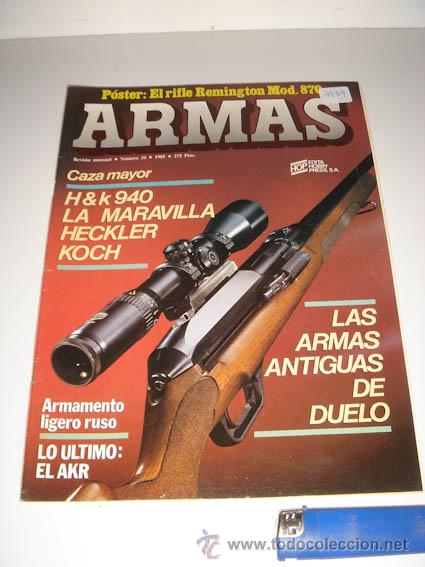 Militaria: Revista ARMAS N&ordm;34, a&ntilde;o 1985.