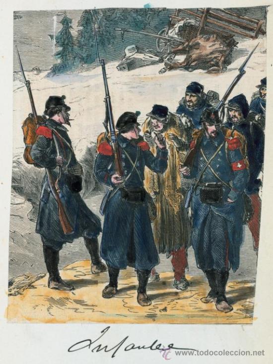 Militaria: PUBLICACION DE UNIFORMES MILITARES DE SUIZA 1852 -1909