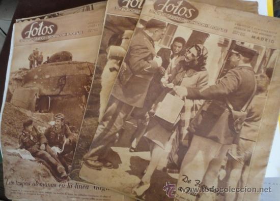 Military Antiques: Revista FOTOS, n&ordm; 137 del a&ntilde;o 1939, 169-173-174 de 1940 Con fotos de la 2&ordf; Guerra Mundial