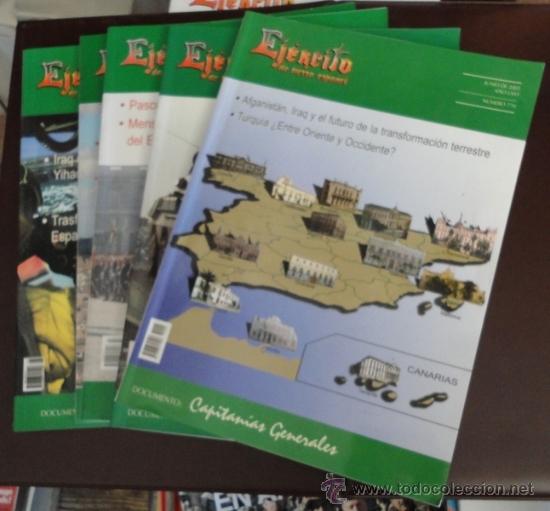 Militaria: Lote de 5 revistas Ej&eacute;rcito, n&ordm;s 770, 782, 790, 794, 806