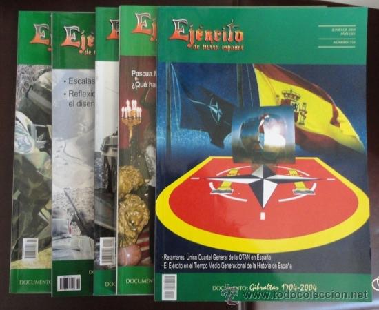 Militaria: Lote de 5 revistas Ej&eacute;rcito, n&ordm;s 758, 791, 766, 782, 827