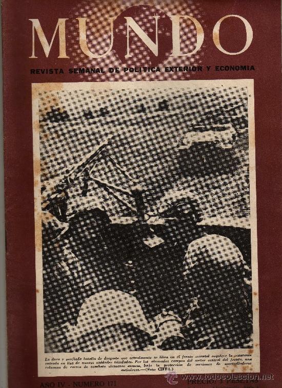 Militaria: REVISTA MUNDO 2&ordf; GUERRA MUNDIL 1944 N&ordm;171