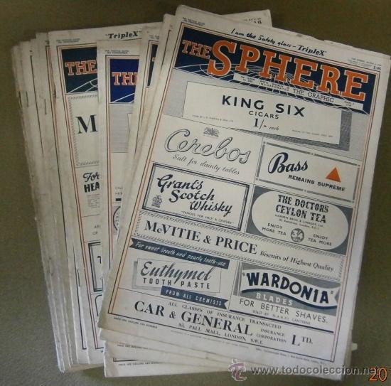 Militaria: Lote de 12 revistas THE ESPHERE