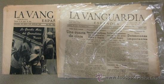 Military Antiques: Lote de 2 diarios LA VANGUARDIA, 1939 y 1947
