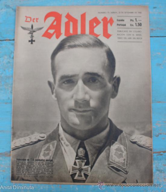 Militaria: DER ADLER N&ordm; 19 - 1942 -  AVIACION TERCER REICH, GORDON GOLLOB, BOMBAS PESADAS PARA INGLATERRA, STU