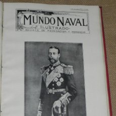 Militaria: TOMO DE LA REVISTA EL MUNDO NAVAL ILUSTRADO, AÑO 1901, MARINA DE GUERRA, GLOBO DIRIGIBLE, TRASATLANT. Lote 34214665