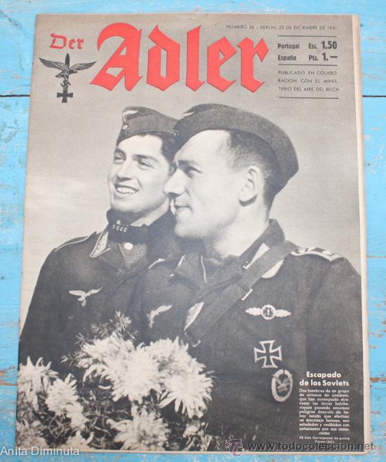 Militaria: DER ADLER N&ordm; 26 DE 1941 - II GUERRA MUNDIAL, MARMARICA, AVIACION ALEMANA CONTRA LA FLOTA APARATO PAR