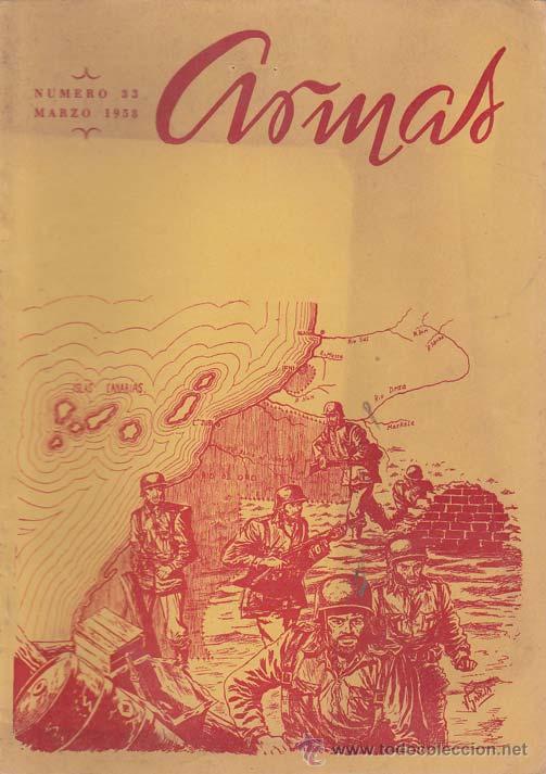 Militaria: VV. AA.. ARMAS - Revista de la academia general Militar. Editorial Noticiero, 1958. 17.5x24.5. Carto