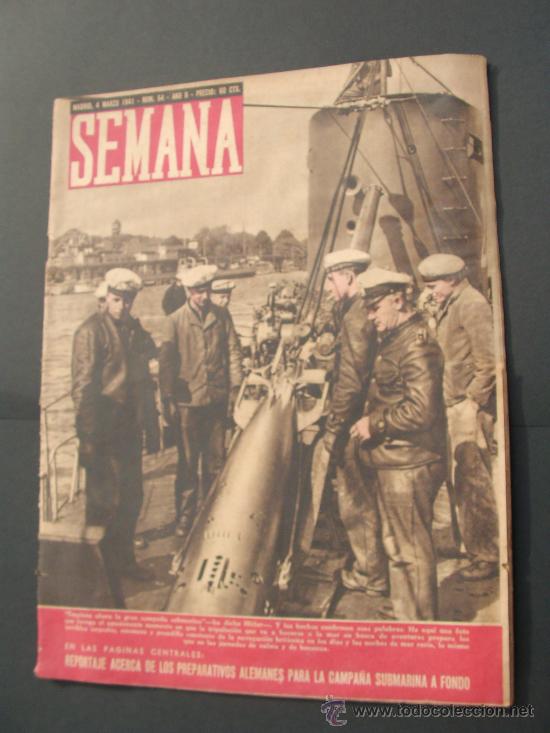 Militaria: Revista Semana. N&uacute;mero 54. A&ntilde;o 2. 1941.