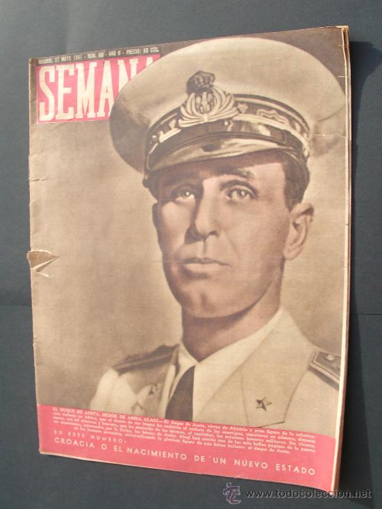 Militaria: Revista Semana. N&uacute;mero 66. A&ntilde;o 2. 1941.