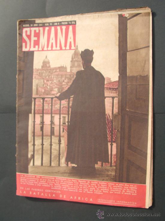 Militaria: Revista Semana. N&uacute;mero 70. A&ntilde;o 2. 1941.  La Batalla de Africa