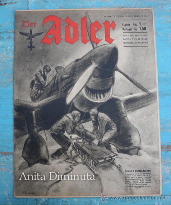 Militaria: ADLER N&ordm; 3 - A&Ntilde;O 1942 - TALISMANES AVIADORES, RADIOTELEGRAFISTAS, ACTA SECRETA WB1 , COMO OBTUVIERON