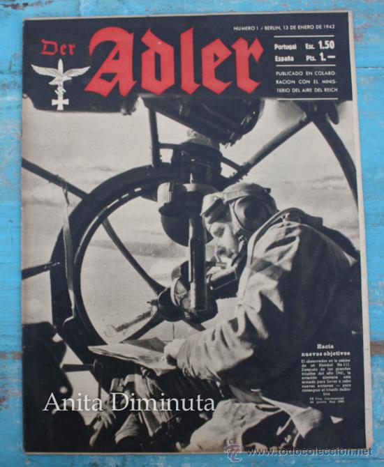 Militaria: ADLER N&ordm; 1 - A&Ntilde;O 1942 - GRUPO COMABTE XY, ESPIRITU SAMURAI, ARTILLERIA ANTIAEREA ANTE LENINGRADO, GO