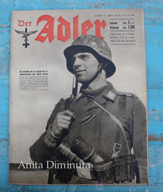 Military Antiques: ADLER N&ordm; 15 DE 1942 - LA GUERRA EN ESTEPAS Y PANTANOS, SEBASTOPOL, HEINZ KROSEBERG , COMO SE HICIERO