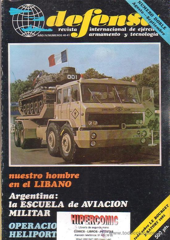 Militaria: DEFENSA N&Uacute;MERO DOBLE 40-41 -REVISTA MILITAR A&Ntilde;O 1981