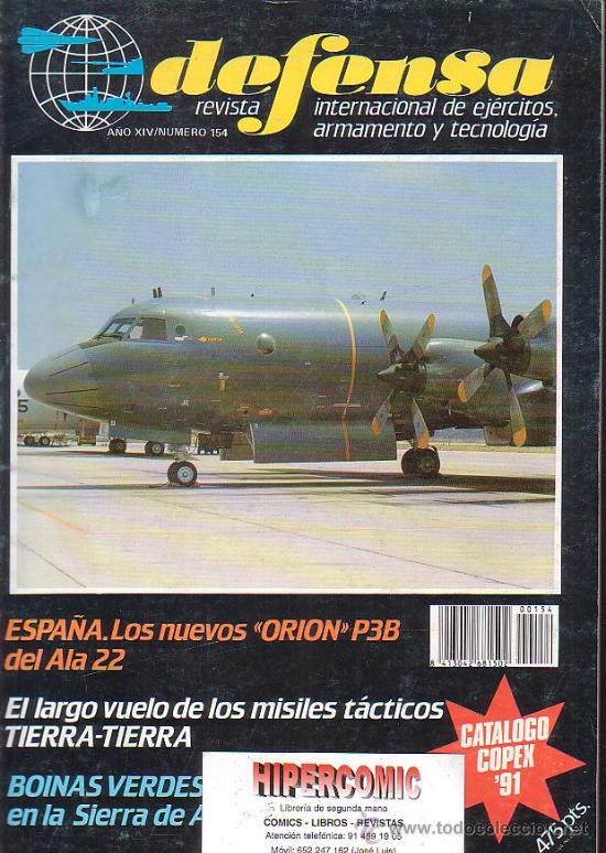 Militaria: DEFENSA  N&ordm;  154   -REVISTA MILITAR A&Ntilde;O 1991