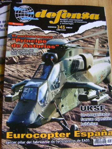 Militaria: Revista Defensa 345, 2007 (Portaaeronaves Principe de Asturias, UKSF, Eurocopter Espa&ntilde;a)