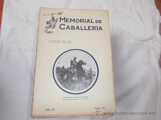 Military Antiques: MEMORIAL DE CABALLERIAS N&ordm; 92 A&Ntilde;O IX FEBRERO DE 1924