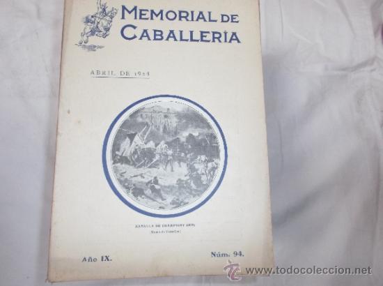 Military Antiques: memorial de caballeria  n&ordm; 94 a&ntilde;o IX, abril de 1924