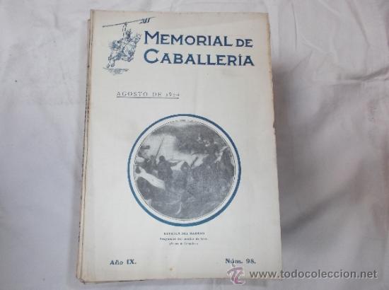 Military Antiques: memorial de caballeria  n&ordm; 98 a&ntilde;o IX, AGOSTO de 1924