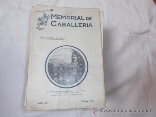 Military Antiques: memorial de caballeria  n&ordm; 102 a&ntilde;o IX, diciembre de 1924