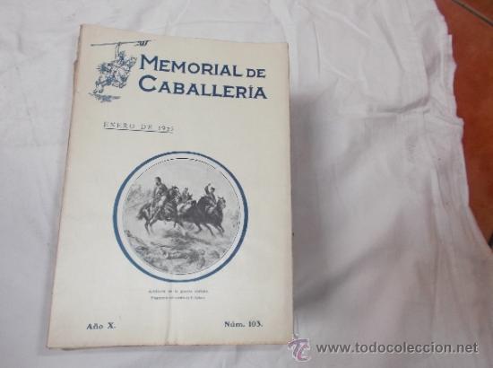 Military Antiques: memorial de caballeria  n&ordm; 103 a&ntilde;o X, ENERO de 1925