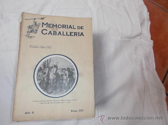 Military Antiques: memorial de caballeria  n&ordm; 107 a&ntilde;o X, MAYO de 1925