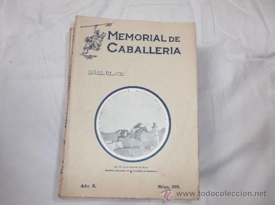 Military Antiques: memorial de caballeria  n&ordm; 109 a&ntilde;o X, JULIO de 1925