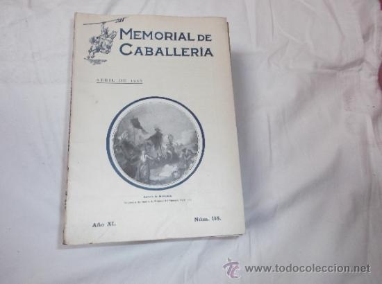 Military Antiques: memorial de caballeria  n&ordm; 118 a&ntilde;o XI, ABRIL de 1926