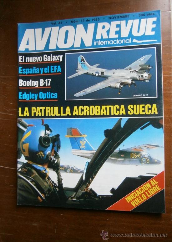 Militaria: Avion Revue Internacional. N&ordm;11/1985. Noviembre. 63 p&aacute;ginas